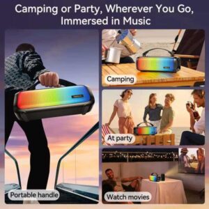 Remax Rb-m67 Portable Super Bass Wireless Speaker With Rgb Lights - Image 4