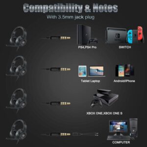 Onikuma K19 Rgb Wired Stereo Gaming Headset True Noise Cancellation, Usb+3.5mm Audio Plug For Ps4/pc/xbox One Controller/laptop, Black - Image 4