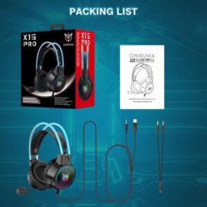 Onikuma-x15 Pro Rgb Head Beam With Mic, 3.5mm Wired Earphones, Durable Stereo Surround, Rgb Gaming Headset - Image 4