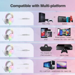 Onikuma-x25 Pro Rgb Head Beam With Mic 3.5mm Durable Stereo Surround Gaming Headset White - Image 4