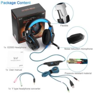 Kotion Each-g2000 Stereo Gaming Headset Deep Bass Computer Gaming Wired Headphone With Led Light & Mic - Image 4
