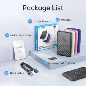 Orico 25pw1-u3 2.5 Inch Usb 3.0 Micro-b Hard Drive Enclosure - Image 2