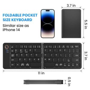 B023 11 Inch Foldable & Rechargeable Bluetooth Keyboard - Image 4