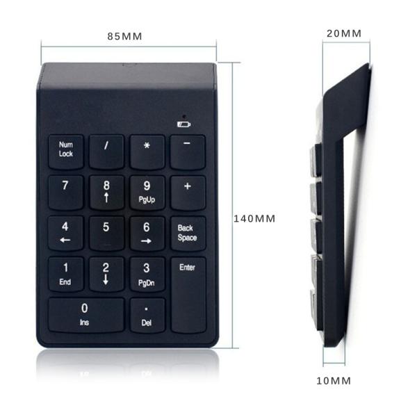 K1 Wireless 2.4ghz Numpad Black - Image 4
