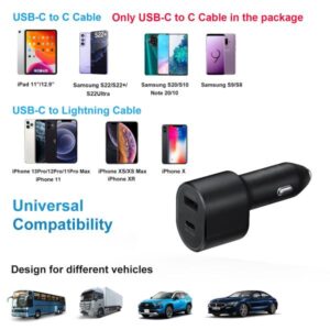 Samsung 45w Pd 15w Usb + 45w Type C Dual Super Fast Car Charger With Cable - Image 4