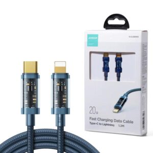Joyroom S-cl020a12 Type-c To Lightning 20w Data Cable 1.2m Transparent Nylon Blue - Image 4