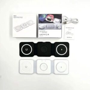 3 In 1 15w Fast Wireless Magnetic Charging Pad For Iphone, Airpods, Smartwatch - Image 4