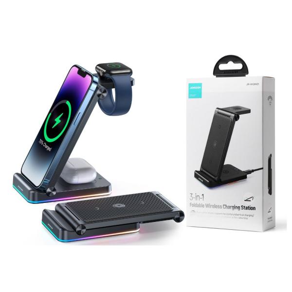 Joyroom Jr-wqn01 15w 3in1 Foldable Wireless Charging Station - Image 4