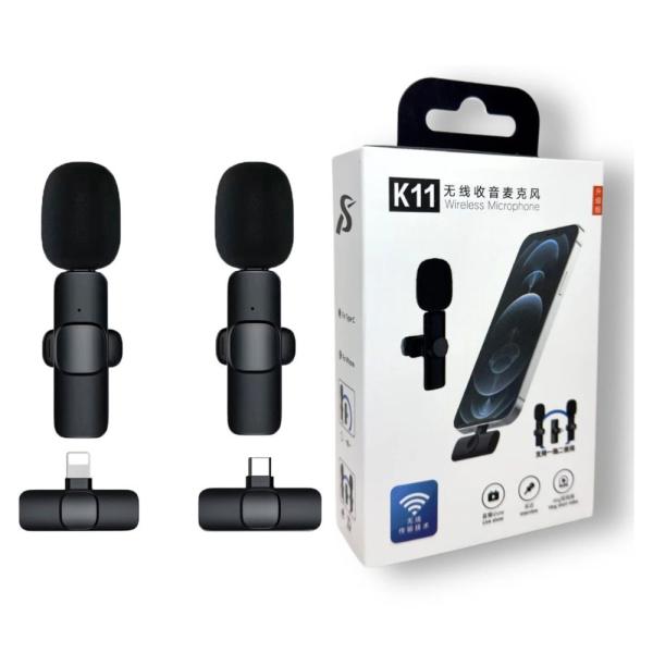 K11 2 In 1 Collar Wireless Microphone Iphone/android & Type C Supported - Image 5