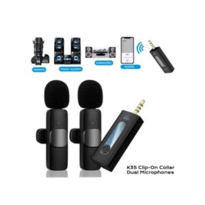K35 High Quality Wireless Dual Microphone For Mobile Phone And Camera - Image 4
