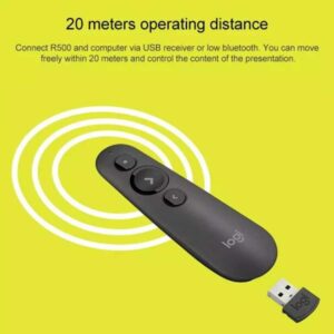 Logitech R500 Laser Presentation Remote Clicker With Dual Connectivity Bluetooth Or Usb For Powerpoint, Keynote, Google Slides, Wireless Presenter - Image 3