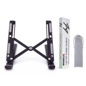 Speed-x 18 Inch Laptop Stand Creative Folding Storage Bracket Black - Image 4