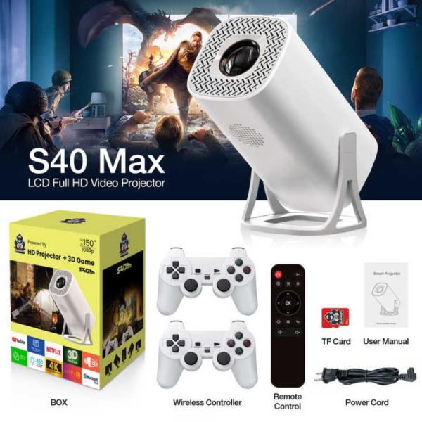 S40 Max Mini 4k Android 11v 160 Lumens 36000+ Gaming 1080p Smart Projector - Image 4