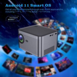 Hy350 Android 11.0v (cpu Allwinner H713) Smart Projector 2gb+32gb Dual Speaker 1080p With Dual Band Wifi6 And Bluetooth 5.0 Brightness (lumens) 580 Ansi Support 4k - Image 4