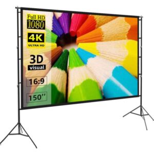Projector Screen 150 Inch Tripod Potable Double Stand 8x10 Feet 4:3mw Speed-x - Image 2