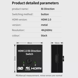 Hdmi Bi-direction Dual Function Switch And Hdmi Splitter - Image 4