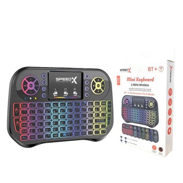 Speedx I10 Mini Wireless+bluetooth Touchpad 7 Color Backlit Light 2.4ghz - Image 4