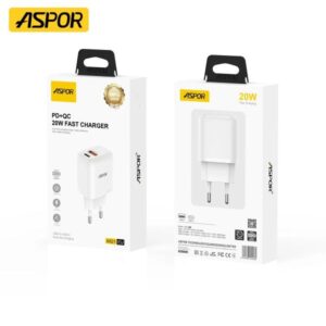 Aspor A821eu 20w Pd & Qc Dual-port Fast Charger (eu Plug) - Image 4