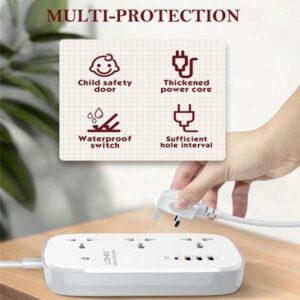 Ldnio Scw3451 2500w Wifi Smart Power Extension 3 Sockets 1 Usb-c + 3 Usb-a - Image 4