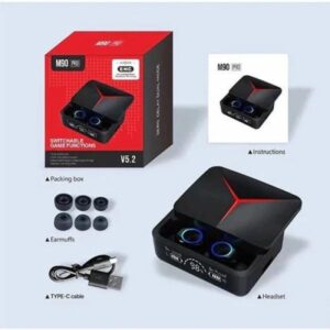 M90 Pro Earbuds Tws Bluetooth 5.2 Headphones Touch Control Earphones Led Display Headset 9d Hifi Quailty - Image 4