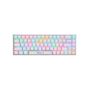 Xtrike Me Gk-995w Wh 68 Keys Wireless 2.4g Bt5.2 Tri Mode Gaming Mechanical Keyboard White
