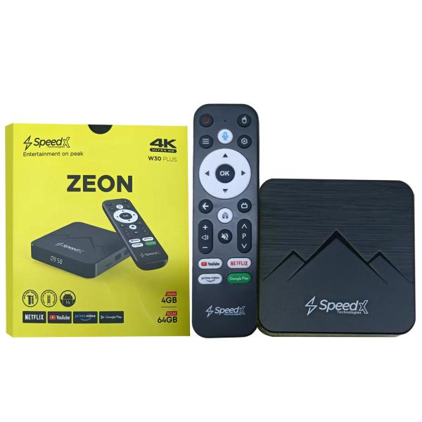 Speedx W30 Plus Zeon Quad-core Arm Cortex A53 Android 14.0v Dual Wifi Band 4k 60fps Smart Tv Box 4gb+64gb Air Mouse With Voice Control - Image 4
