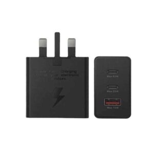 65w Samsung Uk Pin Pd Power Adaptor Trio Usb C X 2ports, Usb-a Port